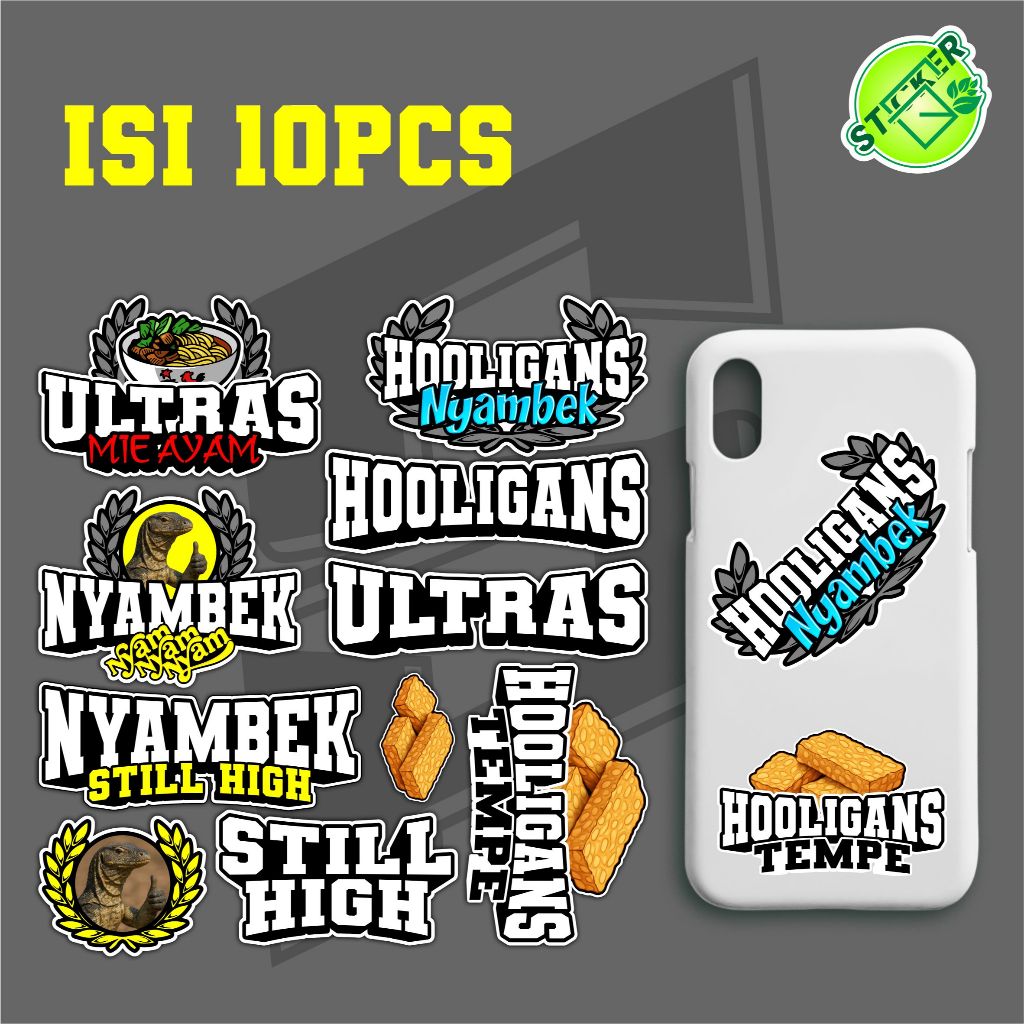 

STIKER PACK ULTRAS MIE AYAM HOOLIGANS NYAMBEK NYAMBEK NYAM NYAM NYAM STILL HIGH HOLIGANS TEMPE ULTRANS MIE AYAM STIKER PACK ISI 10