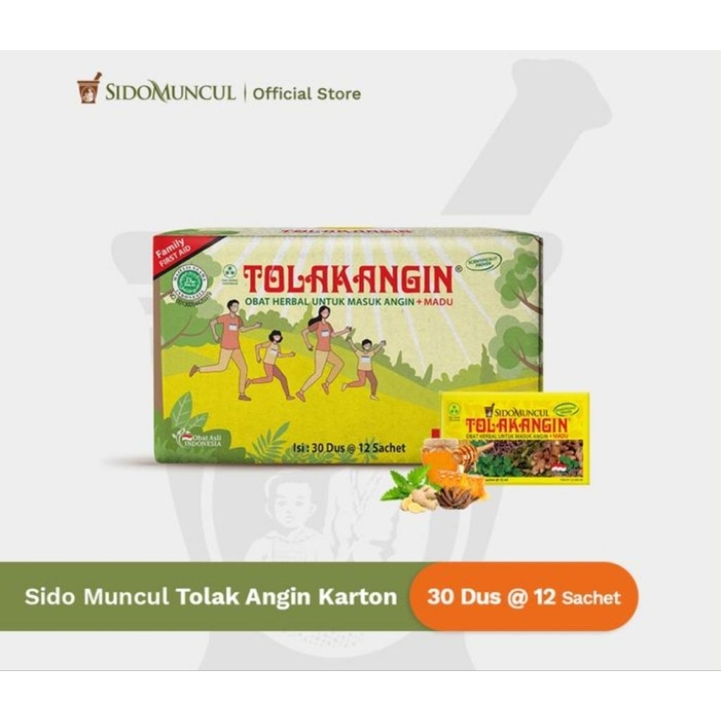 Tolak Angin Cair 12 Sachet Herbal ( Karton Isi 30 Dus)