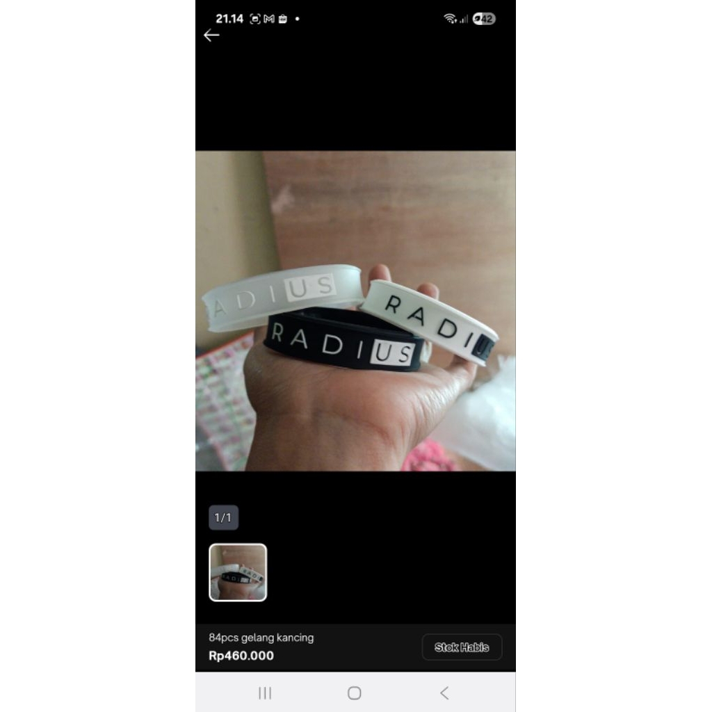 Gelang custom bahan pvc rubber premium