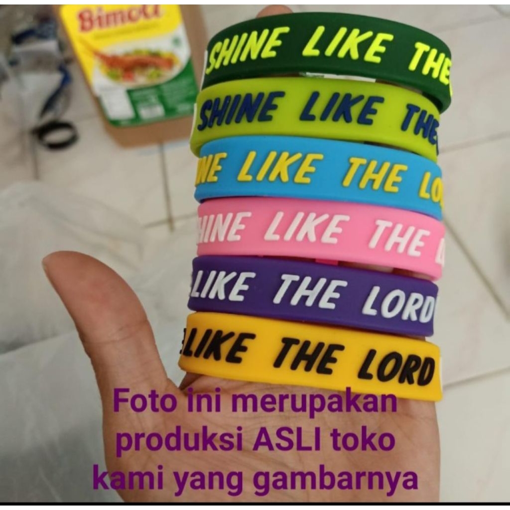Gelang rubber custom berbagai warna keren