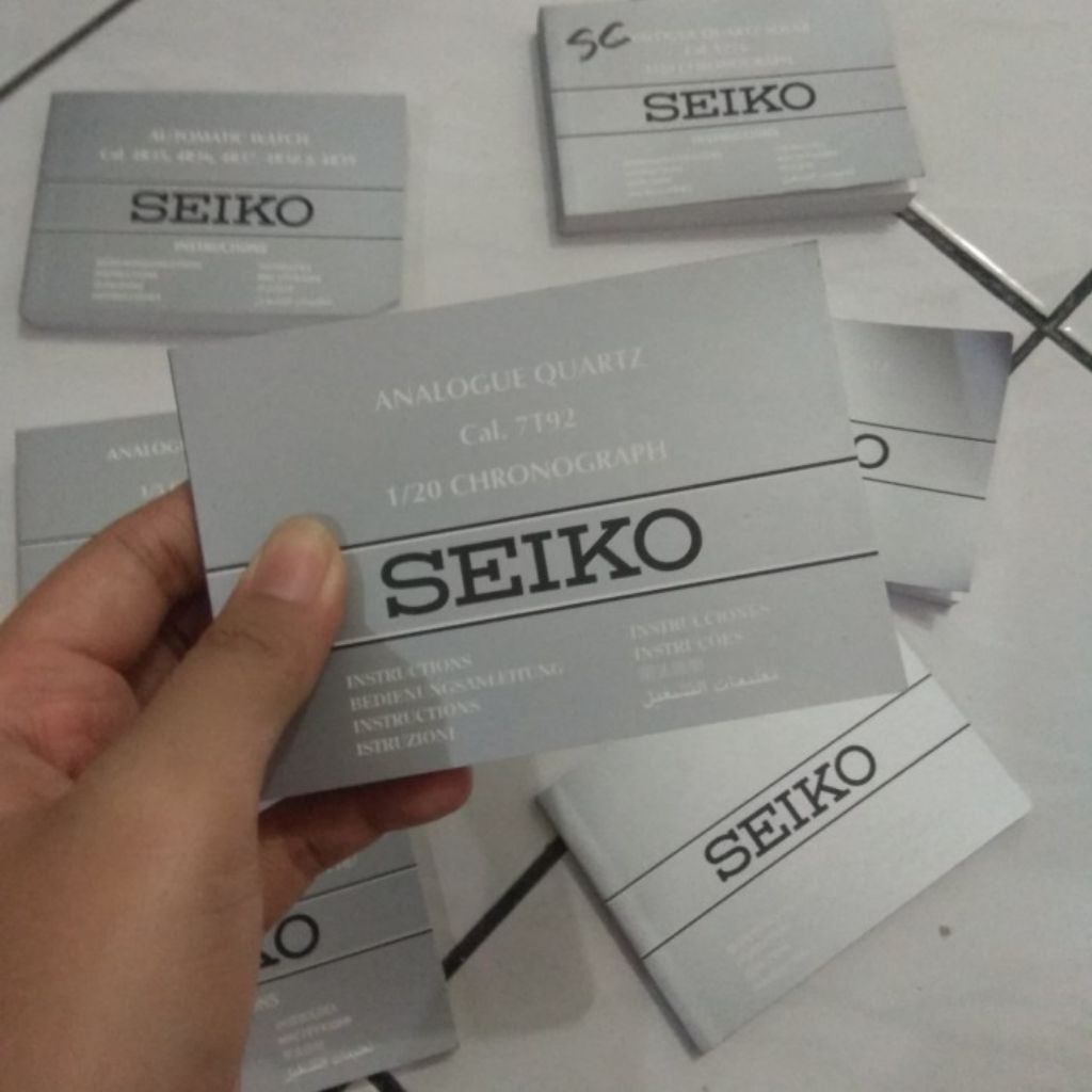 Manual Book Jam Tangan Seiko