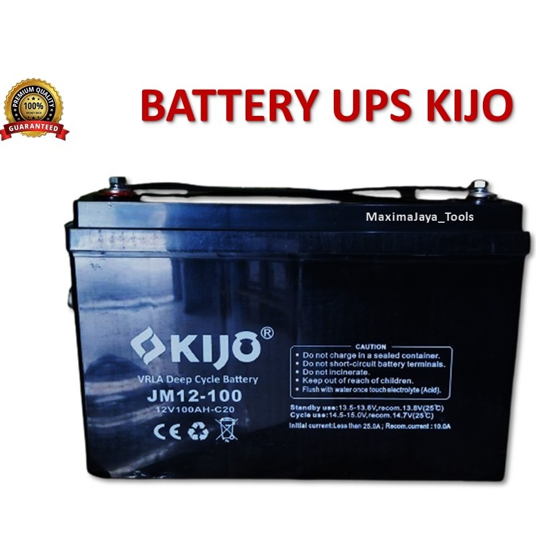 KIJO VRLA Deep Cycle Baterai JS12-100 12V100AH// BATERAI ORIGINAL/AKI KERING VRLA BERGARANSI