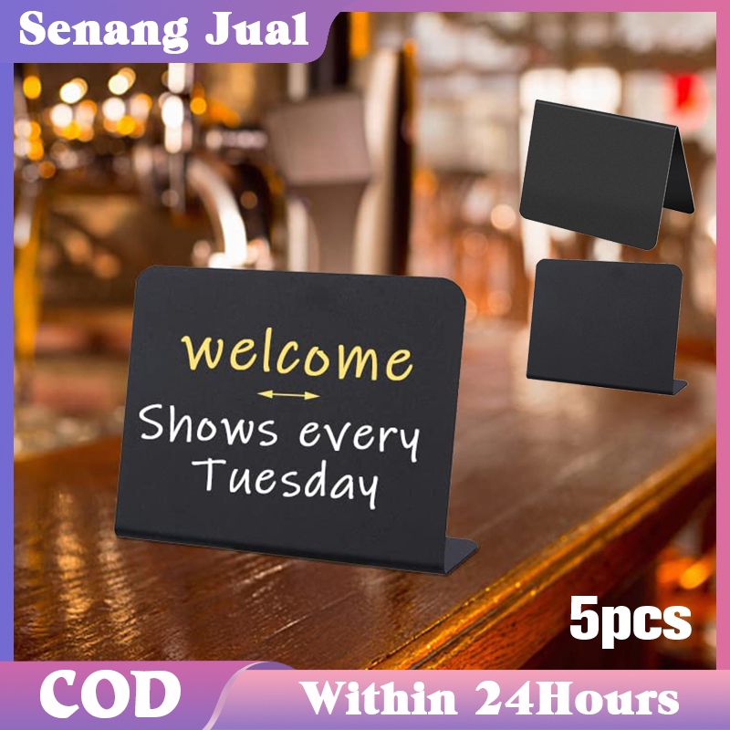 

5pcs Papan Tulis Kapur Mini / Chalkboard Mini / Untuk Toko Makanan Penutup Kafetaria, Dll.