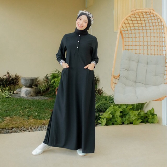 Hande Neima Dress Plisket Busana Muslim Anak Remaja Tanggung