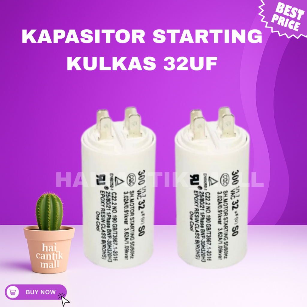 KAPASITOR 32UF UNTUK KULKAS – STARTING CAPACITOR UNIVERSAL