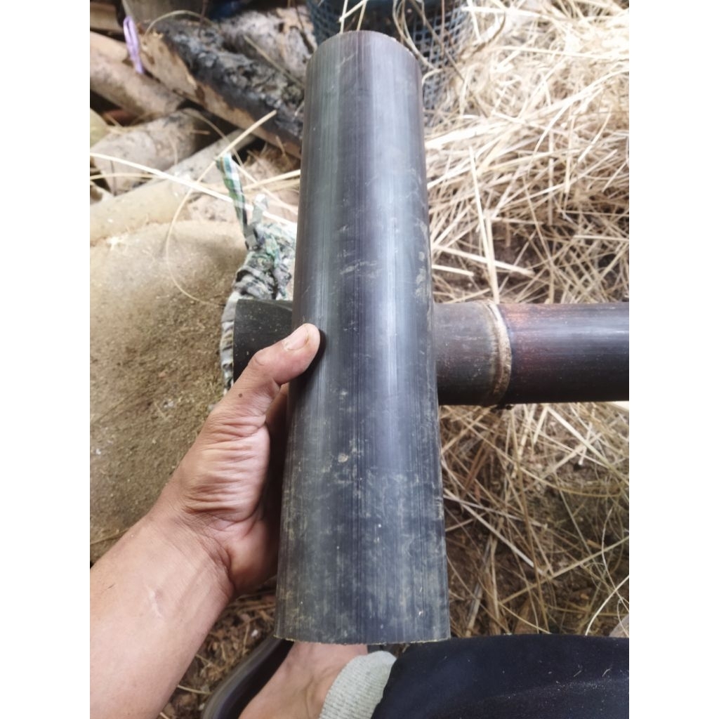 Potongan bambu wulung bambu hitam bahan kerajinan dan ukiran 40 cm
