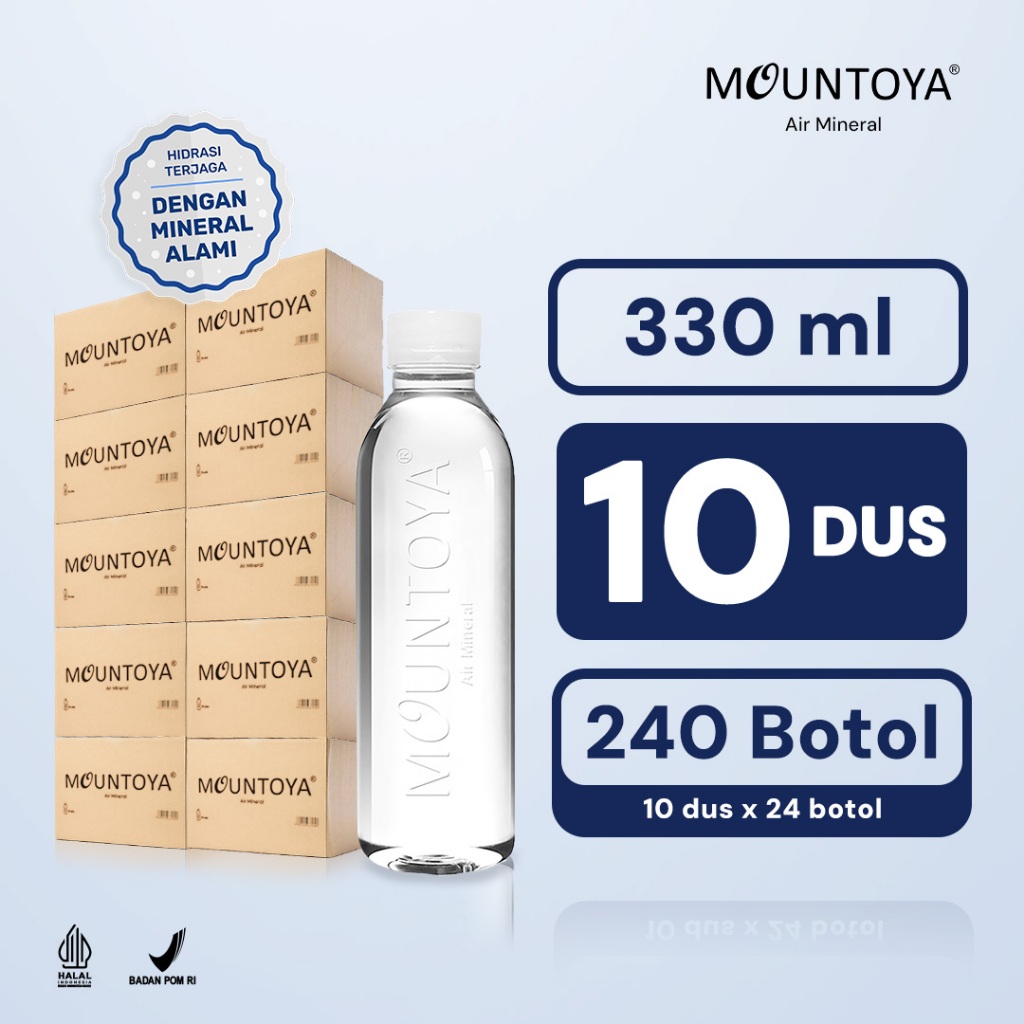 

MOUNTOYA Air Mineral 330ml x 24 botol (10 dus)