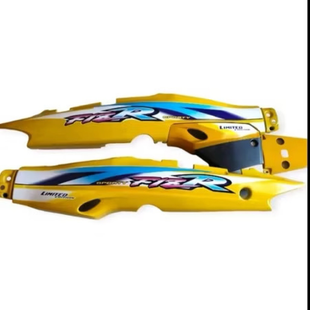 cover body belakang fizr body kanan kiri set box aki set pad ( body warna kuning ) set striping biru