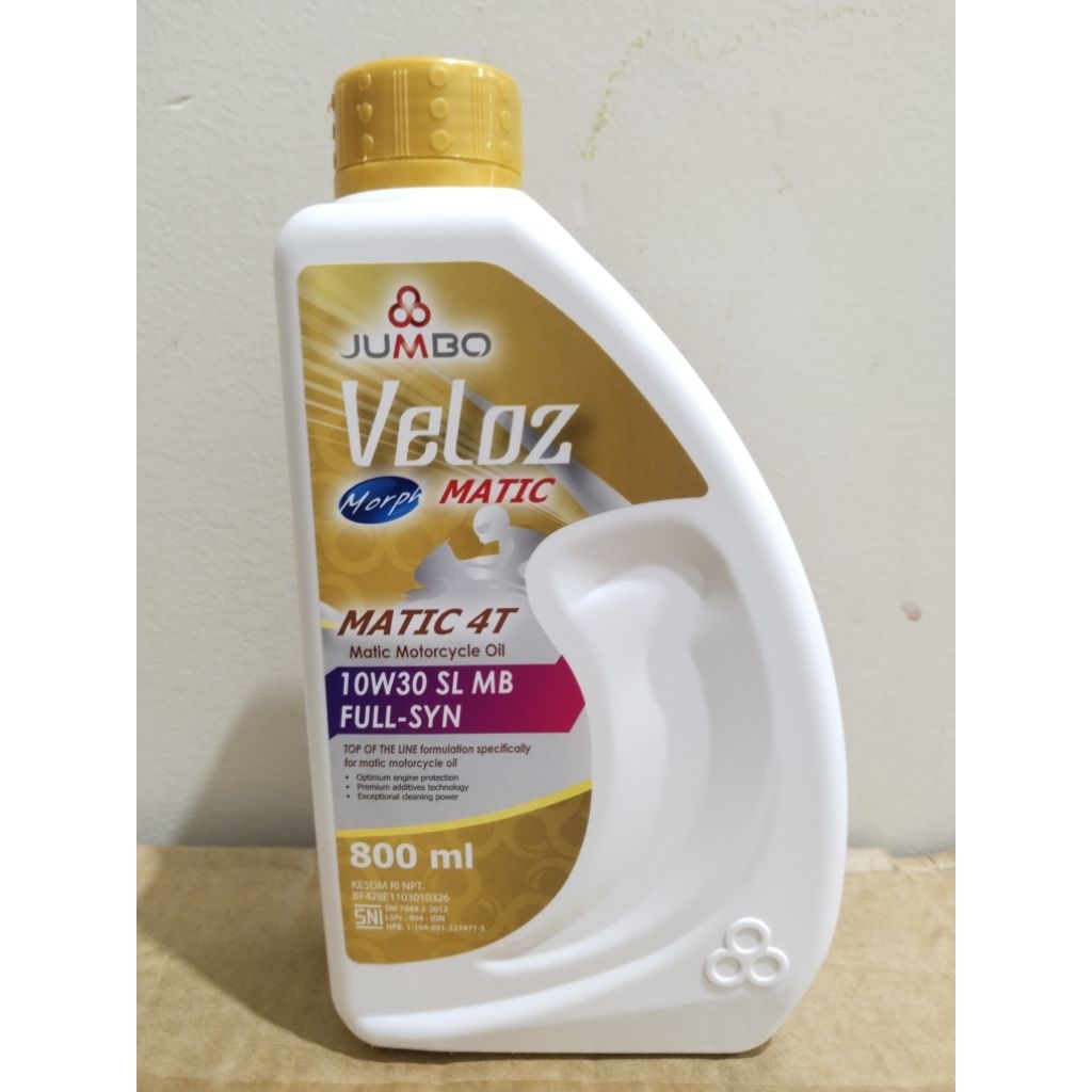 oli jumbo veloz matic 4T 10w-30 full-shyntetic 800ml