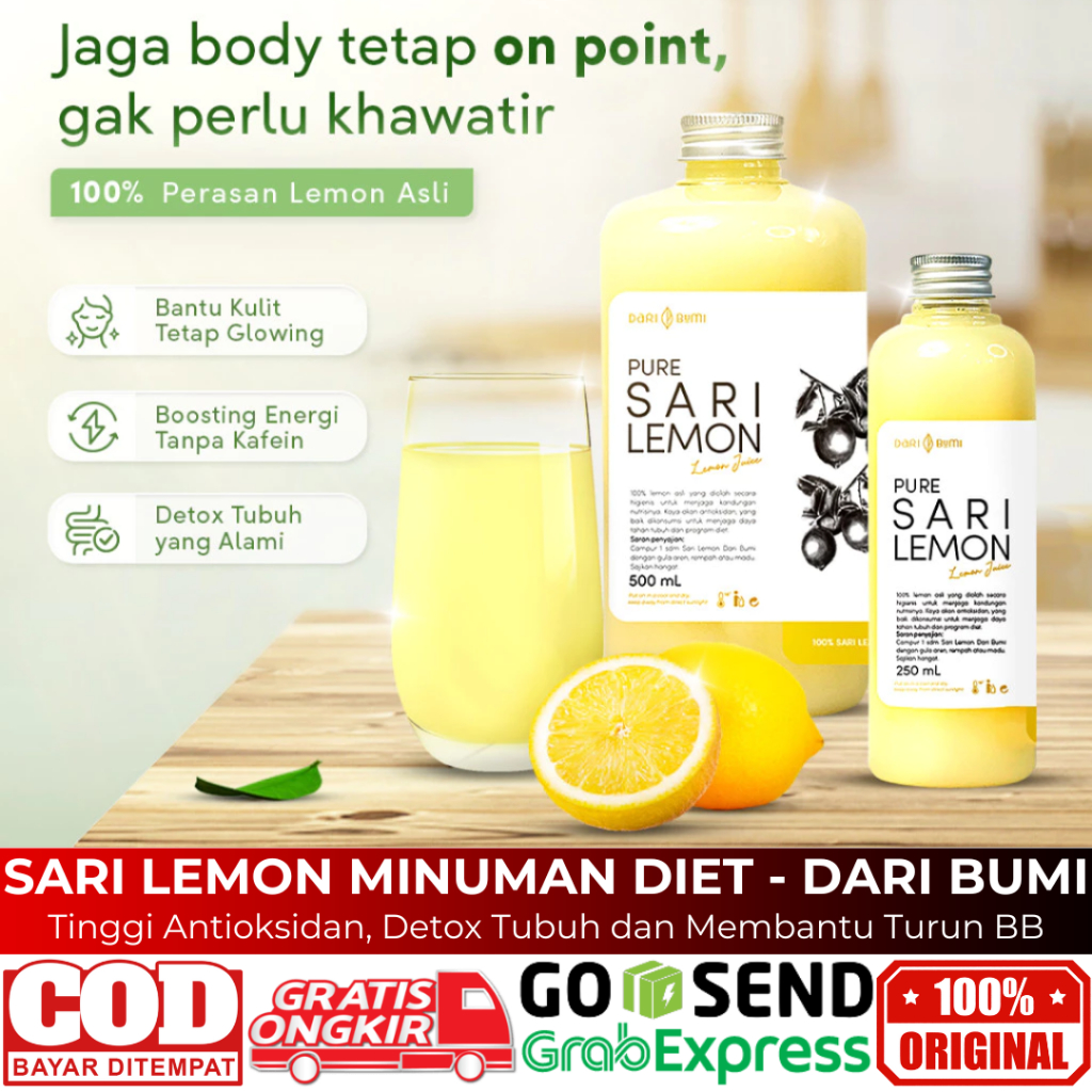 

Dari Bumi Sari Lemon Halal Minuman Diet Alami Premium Pure Penurun Berat Badan Dari Bumi Original