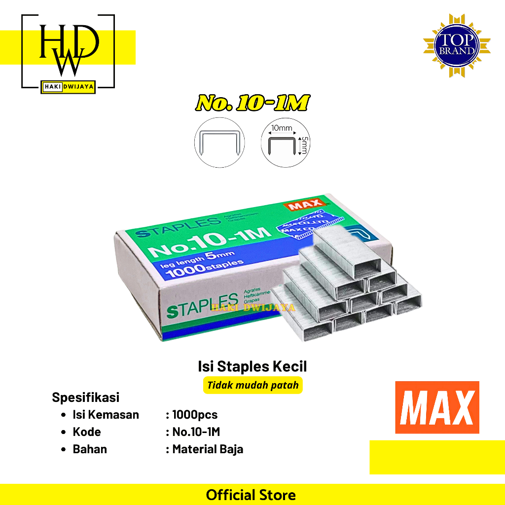 

[ECERAN] MAX Isi Staples Kecil No.10