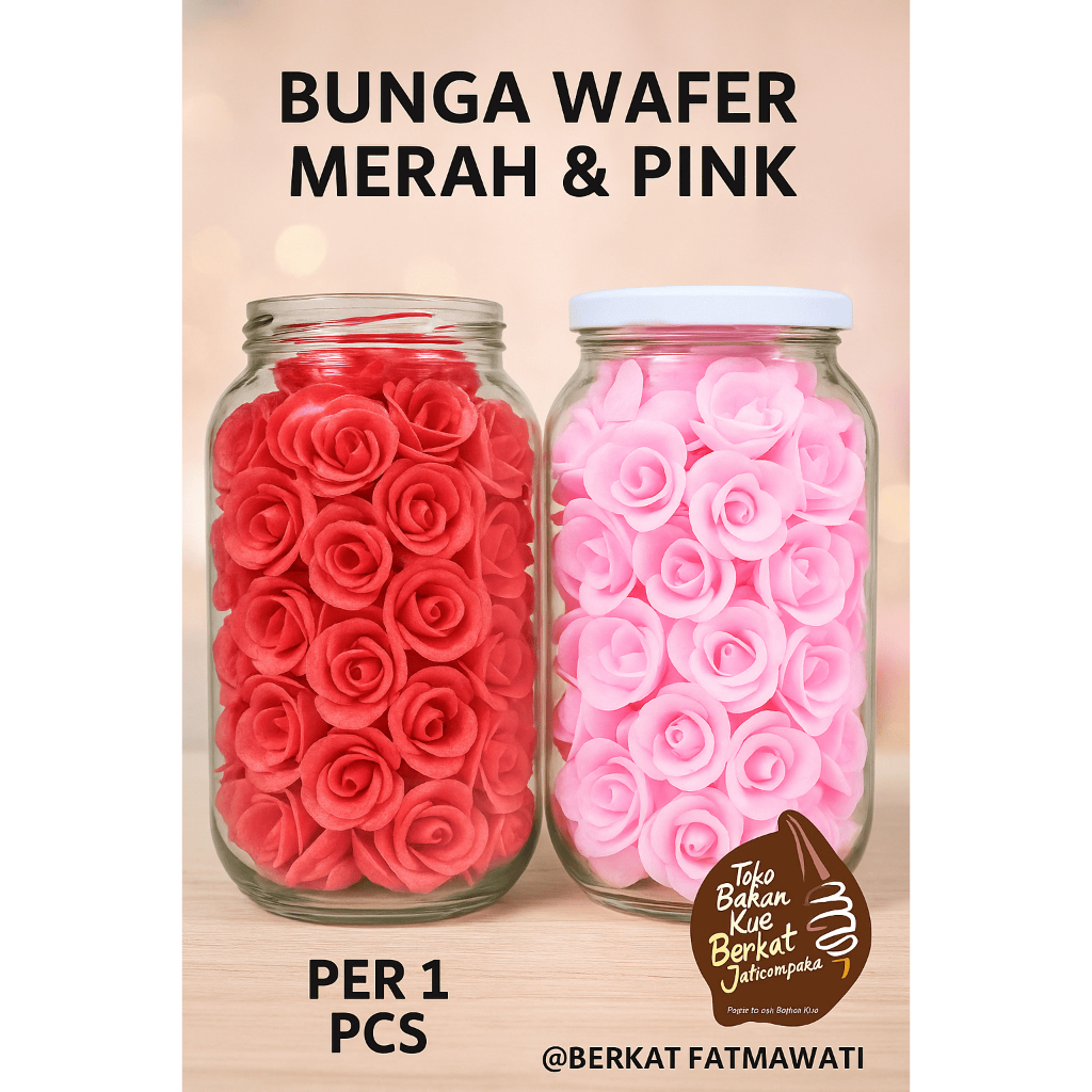 

BUNGA WAFER BERBAGAI WARNA/HIASAN KUE