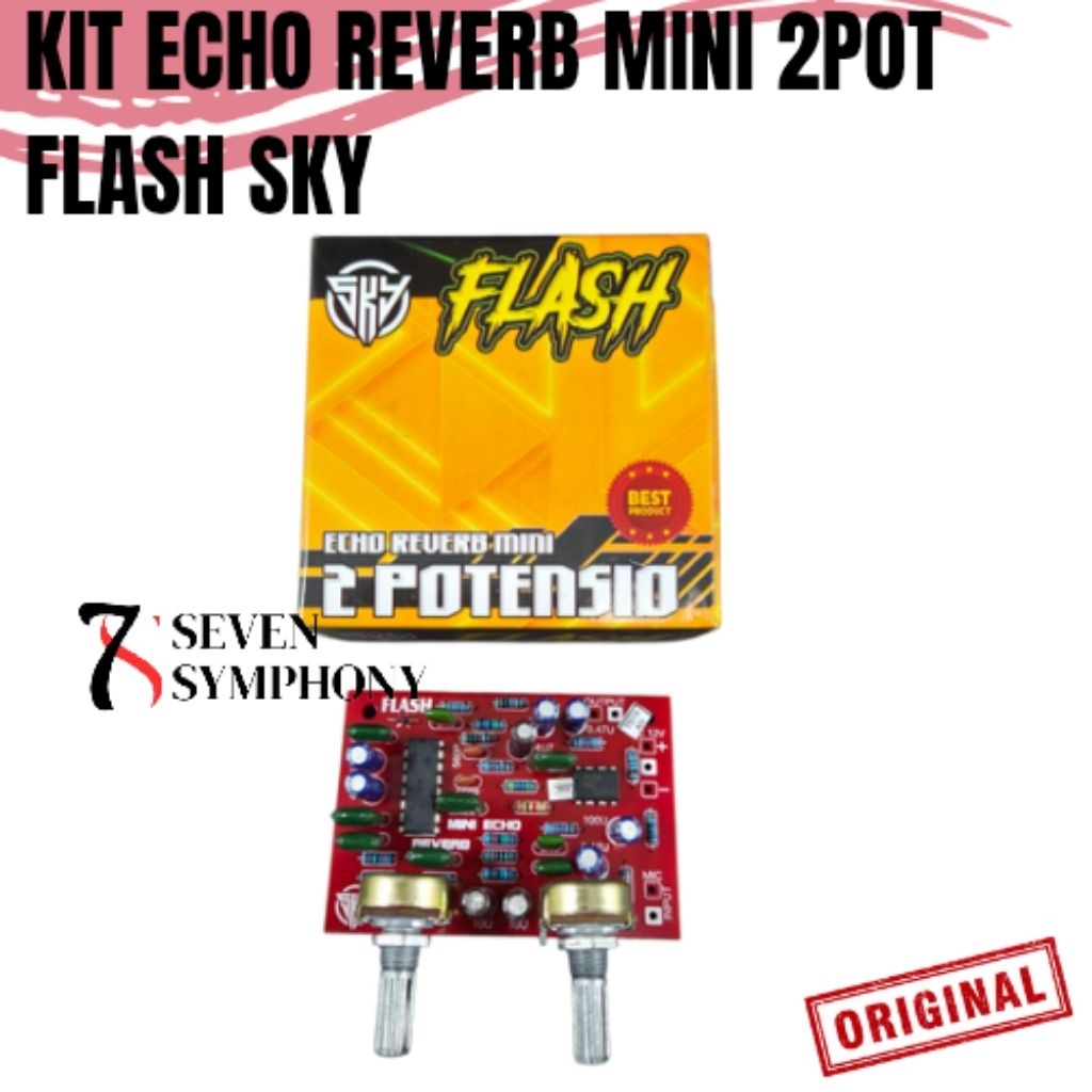 KIT ECHO REVERB MINI 2 POTENSIO FLASH SKY