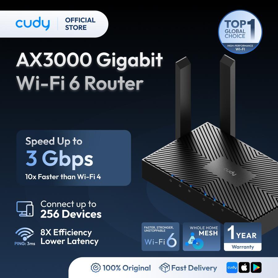 CUDY WR3000 WIFI 6 ROUTER AX3000 DUAL BAND