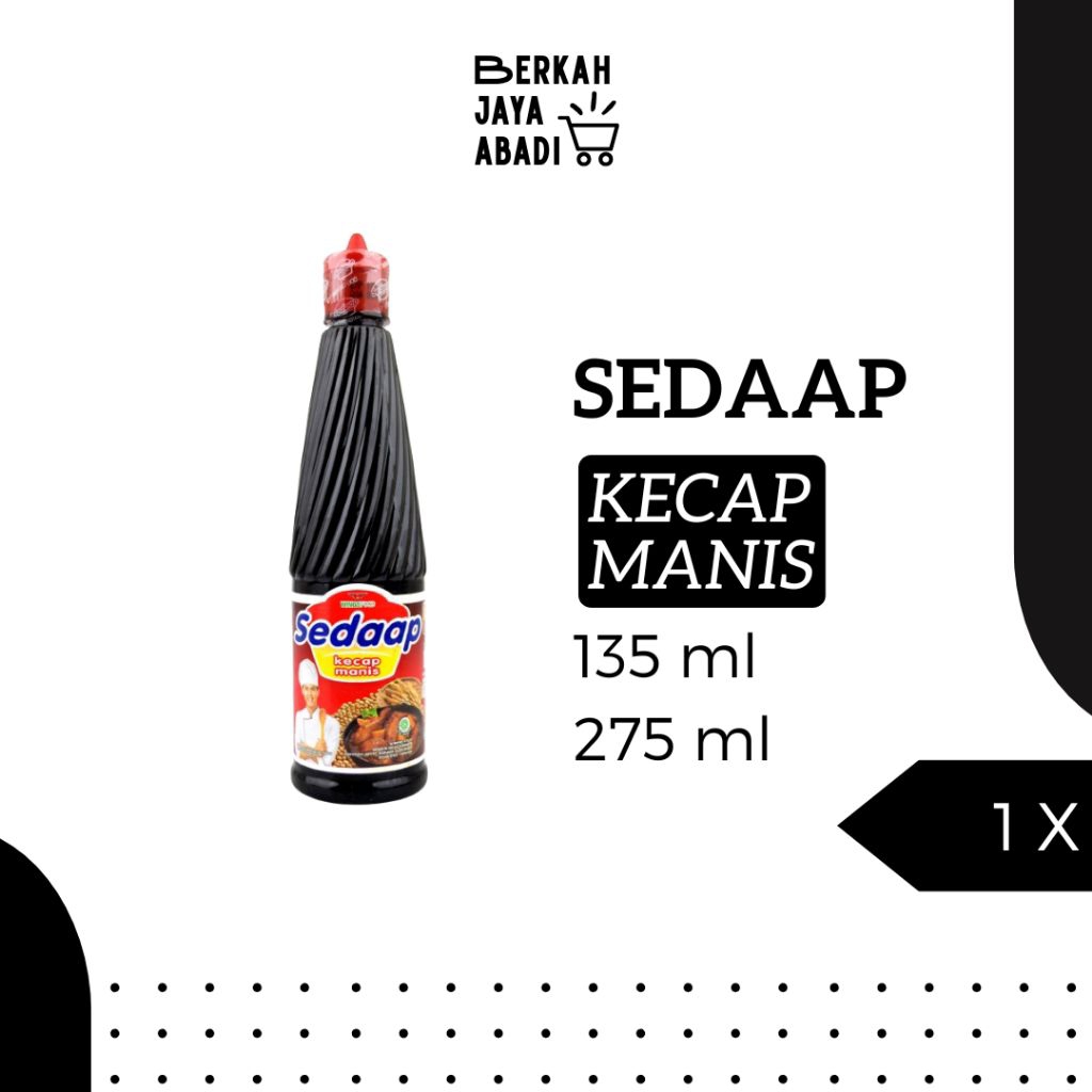 

SEDAAP Kecap Manis Kemasan Botol Bisa Refill | 135 ml | 275 ml | Kecap Murah | Grosir