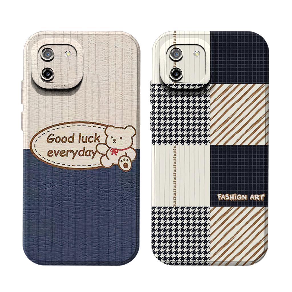 Realme C11 2020 C11 22021 C12 C15 C20 C25 C33 Motif B3ar Rajut - Case - Softcase Custom - Pelindung 