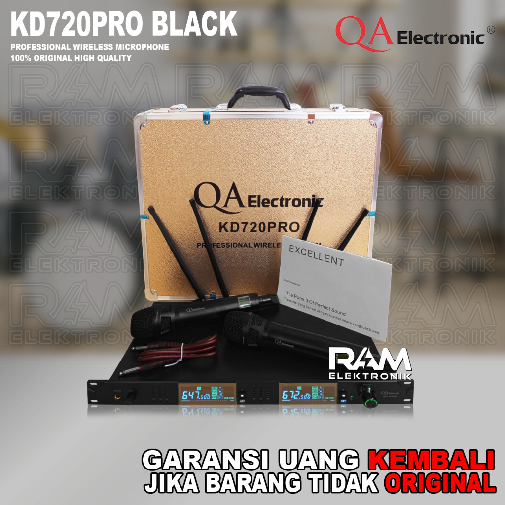 Microphone Mic Wireless QA ELECTRONIC KD720PRO | KD720 PRO | KD 720 PRO Original