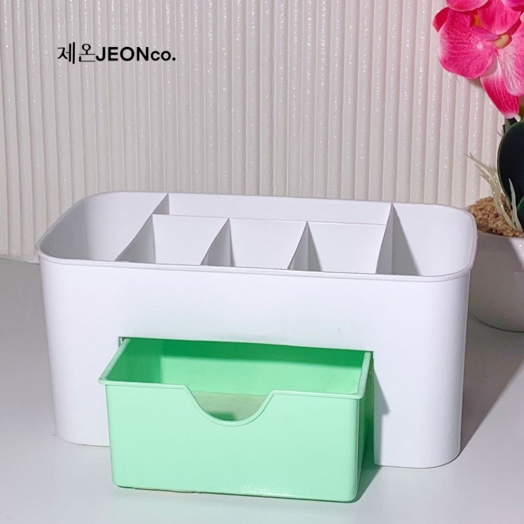 Bergaransi Paket Hemat Dispenser Beras Trilins & Rak Kosmetik Mini Tempat Penyimpanan Praktis