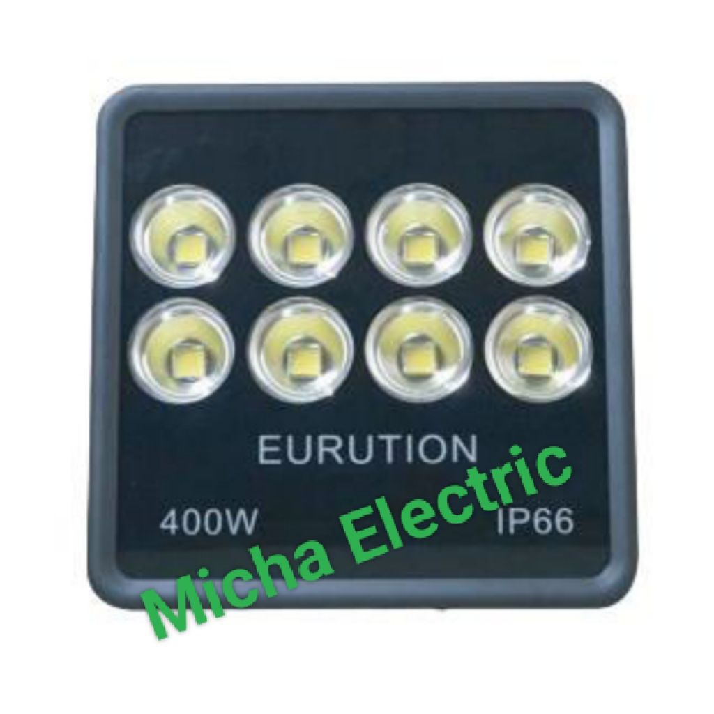 EURUTION Lampu Tembak Sorot COB 400 WATT 6500K Outdoor/ Floodlight Eurution 8 Mata X 50W 6500K IP66