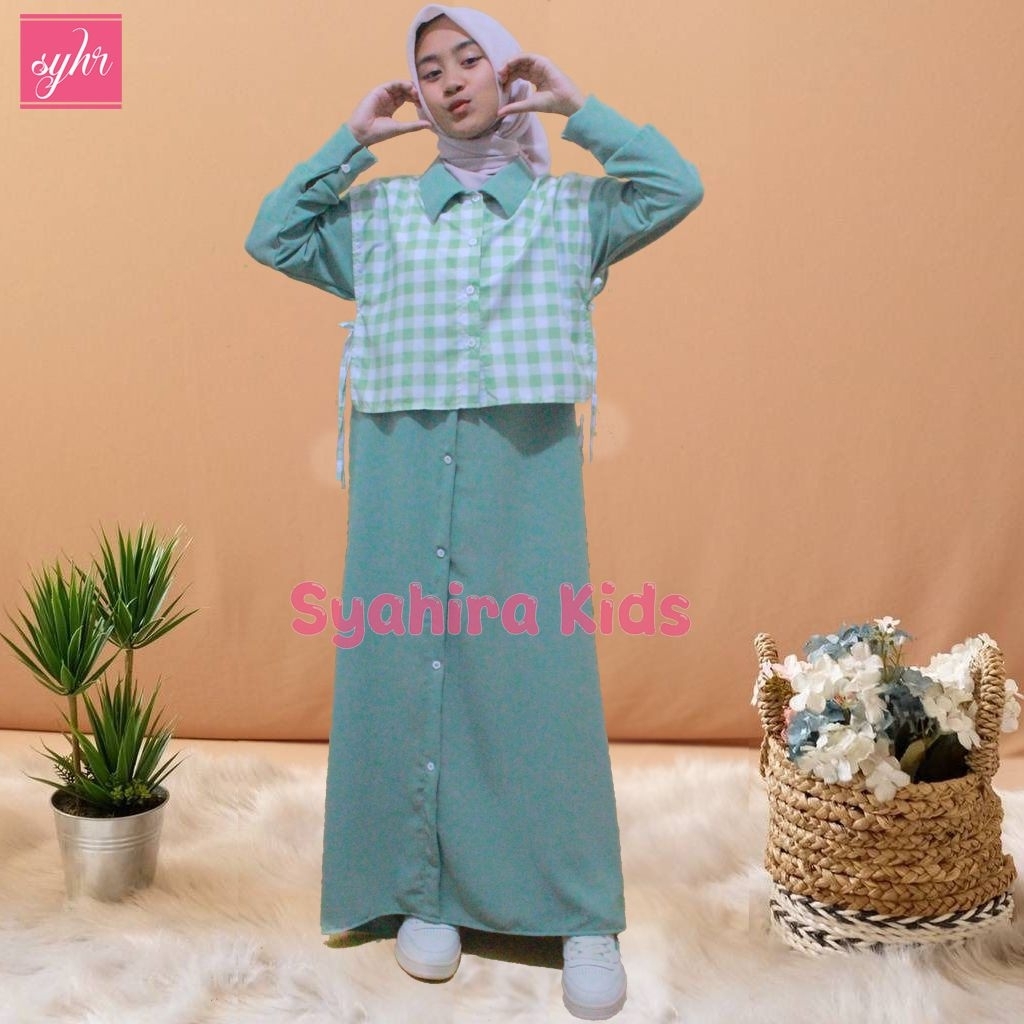 Gamis anak perempuan remaja tanggung / Gamis anak rompi terpisah terbaru