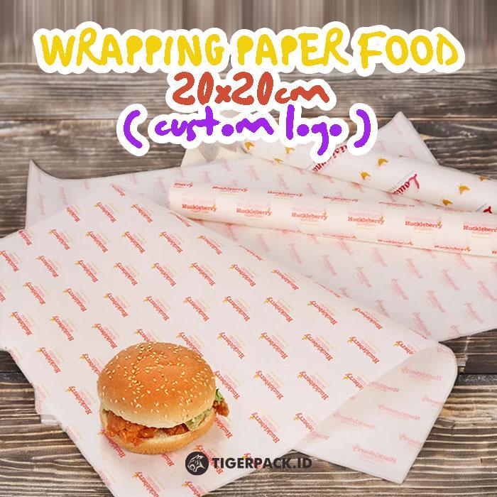 Wraping Paper Food Nasi-Kebab-Burger dll ( Custom Sablon )
