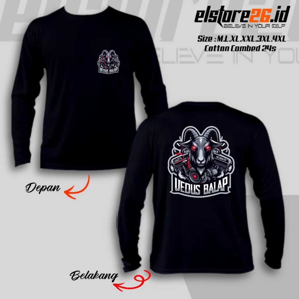 ELSTR26 Baju Kaos Distro WEDUS BALAP  | Bahan Tebal,Lembut, Katun Combed 24s | Pakaian Pria & Wanita