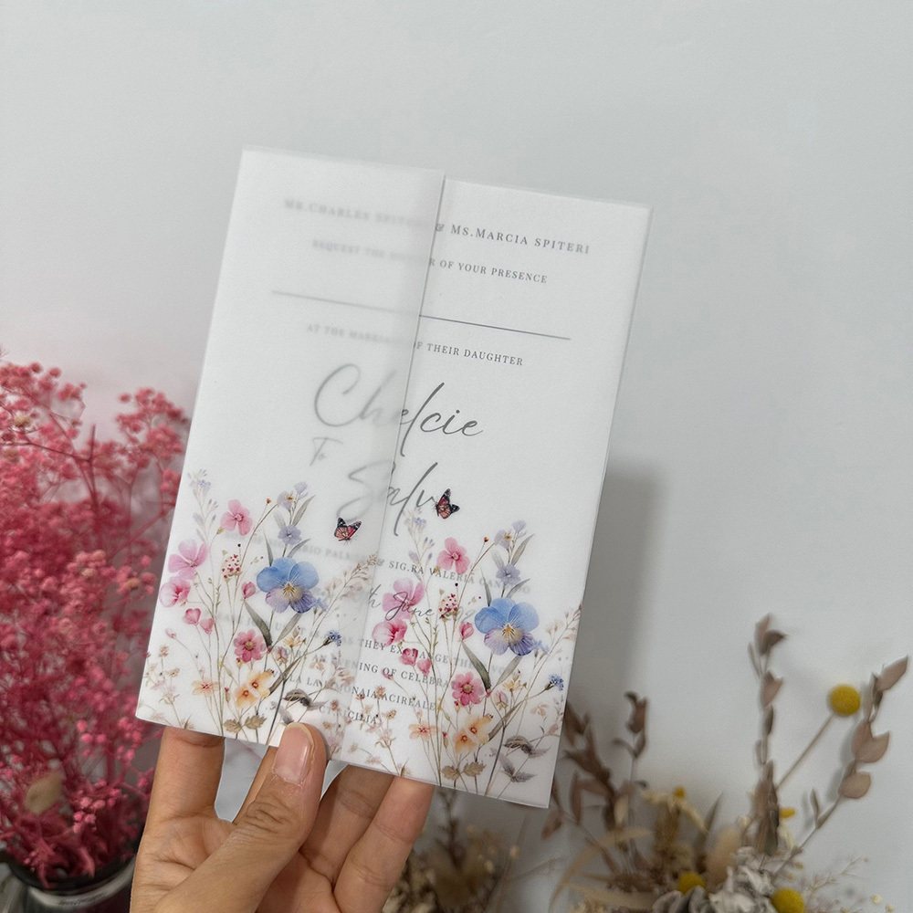 Undangan Pernikahan Velum paper/Translucent paper #3 full colour