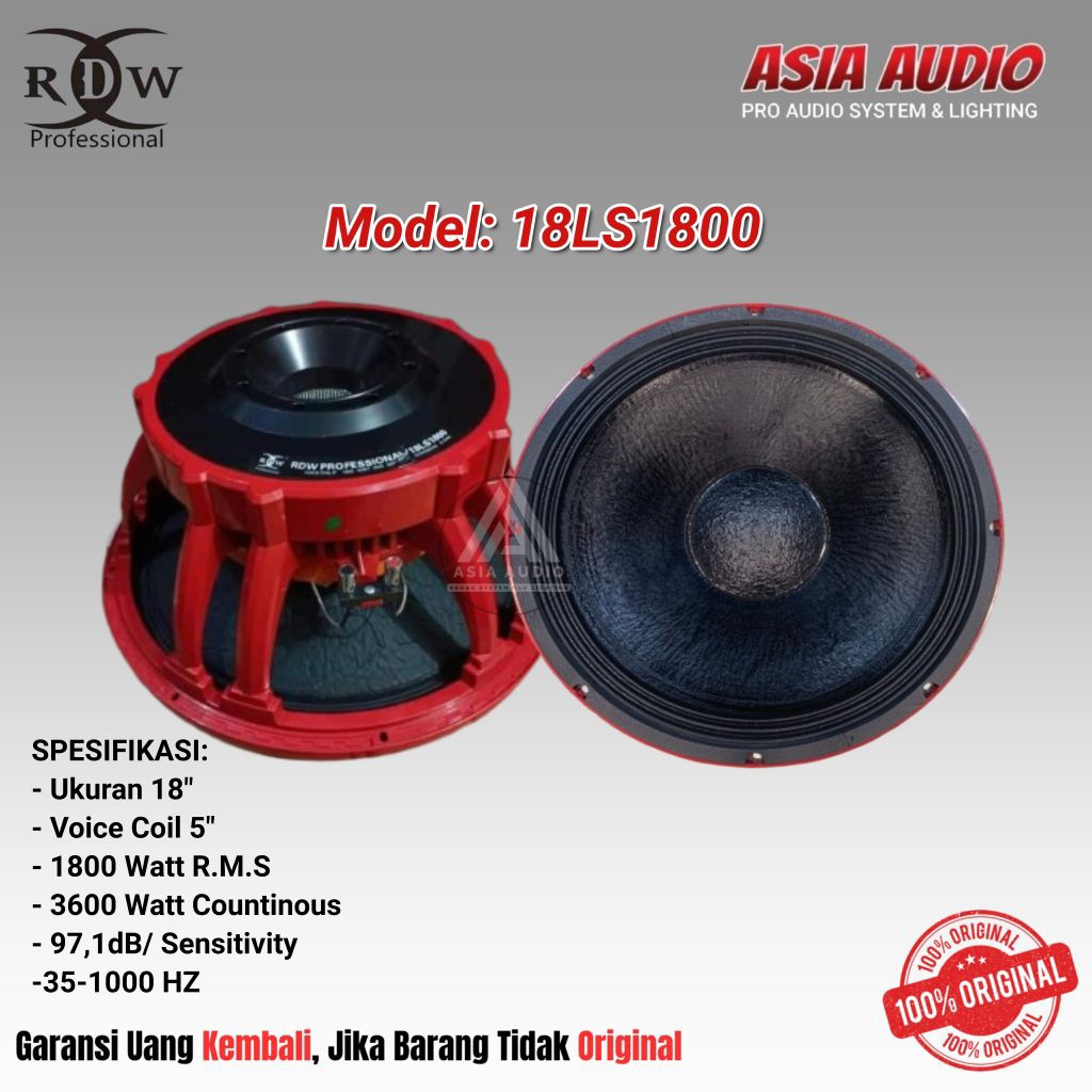 SPEAKER COMPONENT RDW 18LS1800