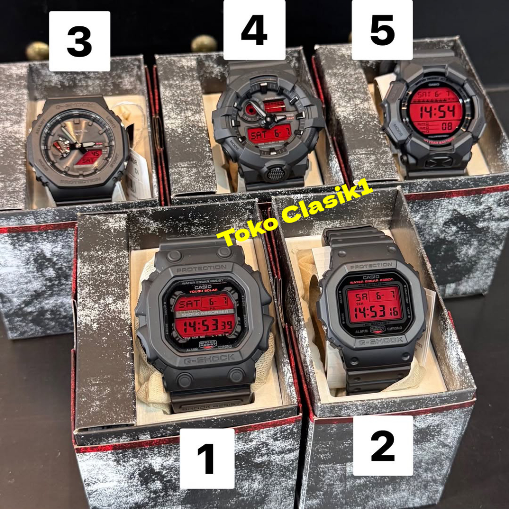 Original 100% Casio G-shock Black and Bold Red G-SHOCK DW-5600BBR-1DR GX-56BBR-1DR GD-010BBR-1DR GA-