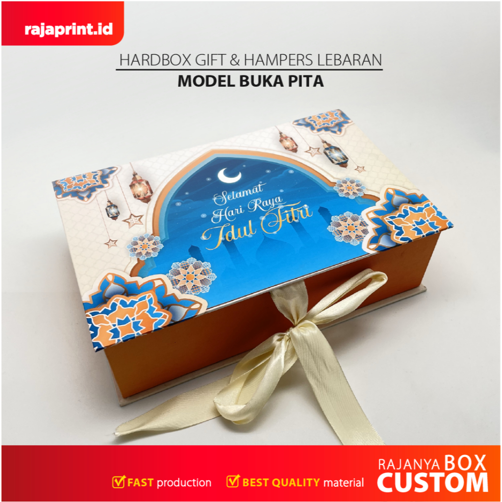 

Hardbox Hampers Lebaran / Model Buka Pita Elegan / Hardbox Rigid / Kotak Hampers / Kotak Hadiah