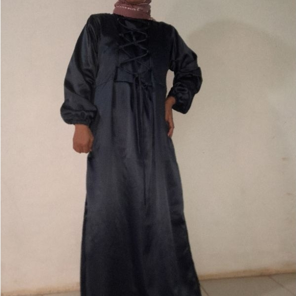 gamis Nameera Dress /Dress kondangan satin velvet premium / Dress satin Simpel Dress serut dress sat