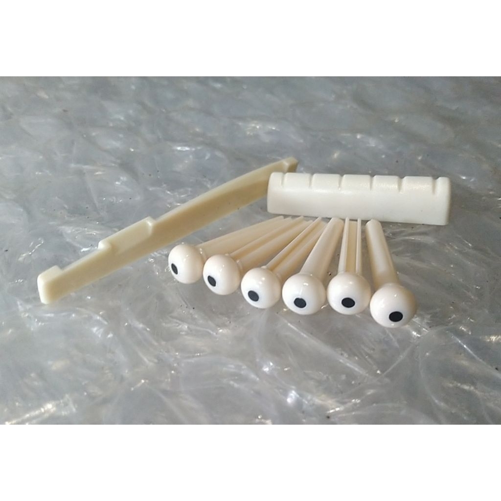 pin gitar 1 set gitar senar stainless/besi