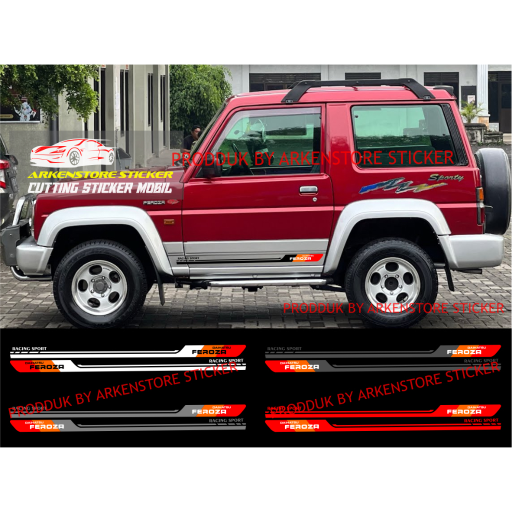 Stiker mobil daihatsu feroza cutting stiker sticker mobil feroza stiker terbaru