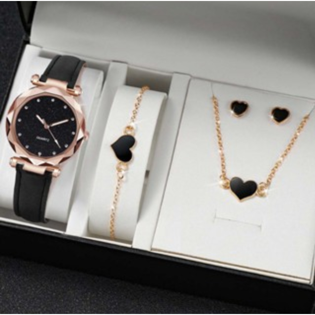 Jam Tangan Wanita Kuarsa  Model Sederhana Tanpa Skala Dial Berlian Tali Kulit Jam Tangan Fashion（Tid