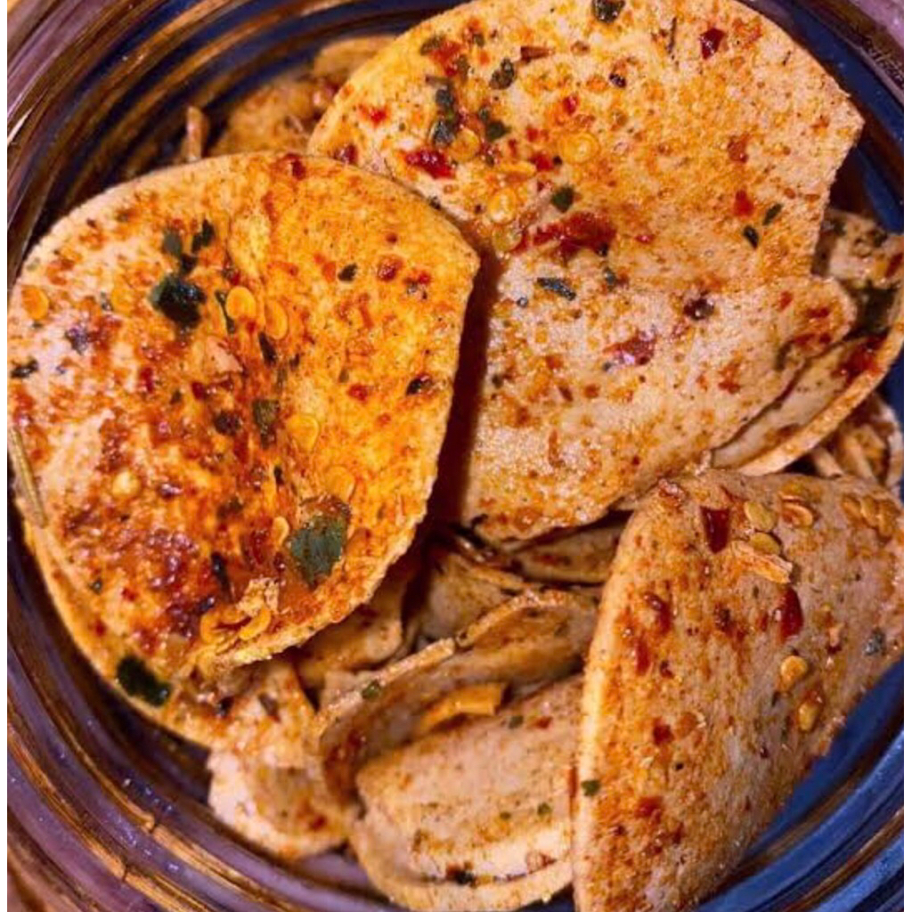 

Basreng Pedas daun jeruk renyah gurih termurah 500grm