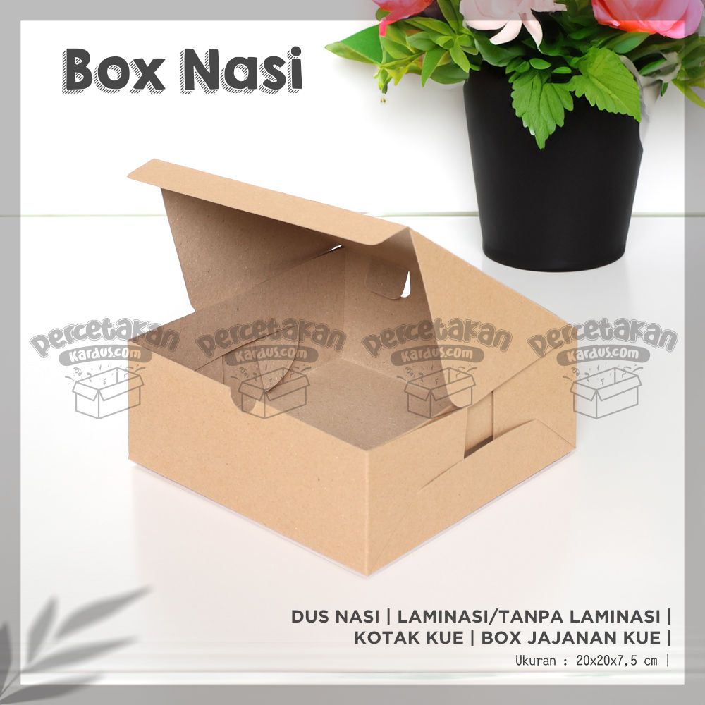 

Box Custom Cetak Uk 8x8x4.3 cm | Bahan Kraft/Duplex/Ivory 300gr | Custom Box Kemasan Free Desain