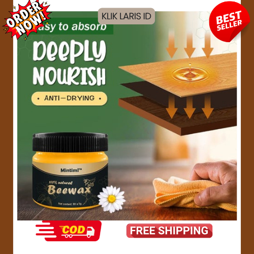 (KL) Beeswax Pengkilap Kayu Alami – Pemoles Furniture Kayu Anti Kusam