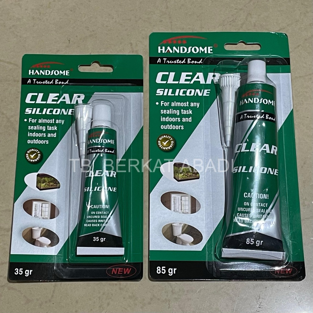 Lem Kaca HANDSOME / Lem Kaca Sealant Bening Clear HANDSOME  no