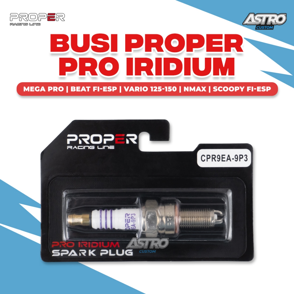 Busi Proper Vario Beat Scoopy PCX ADV 150 Nmax Aerox MX Vixion R15 CBR CB Sonic Spark Plug Iridium