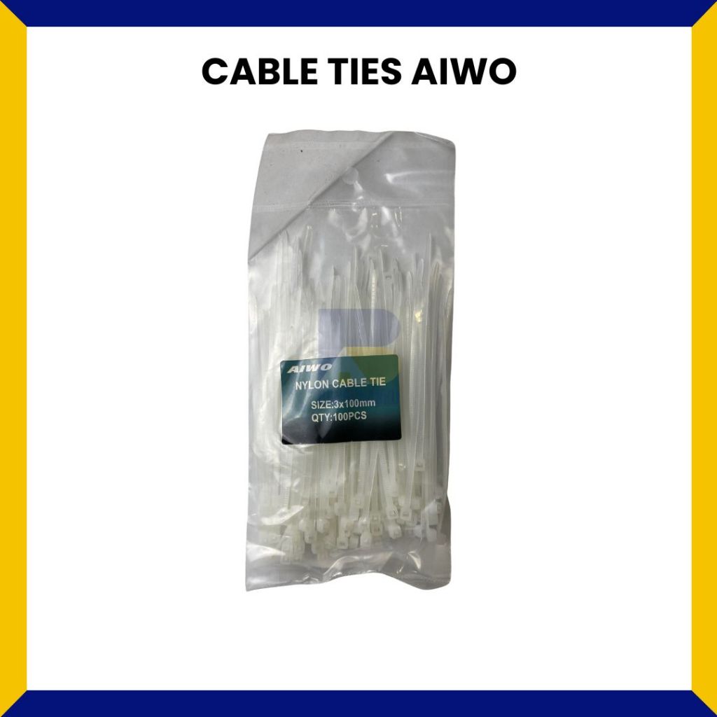 

Kabel Ties Cable Ties Kabel Tis Hitam Putih 3x100x2.5mm Isi 100 Pcs Klip Pengikat Perapih Bungkus Makanan Nylon