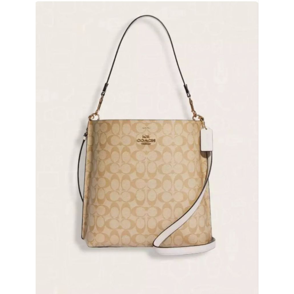 TAS COACH MOLLIE BUCKET BAG 25 KHAKI SIG CANVAS ORIGINAL