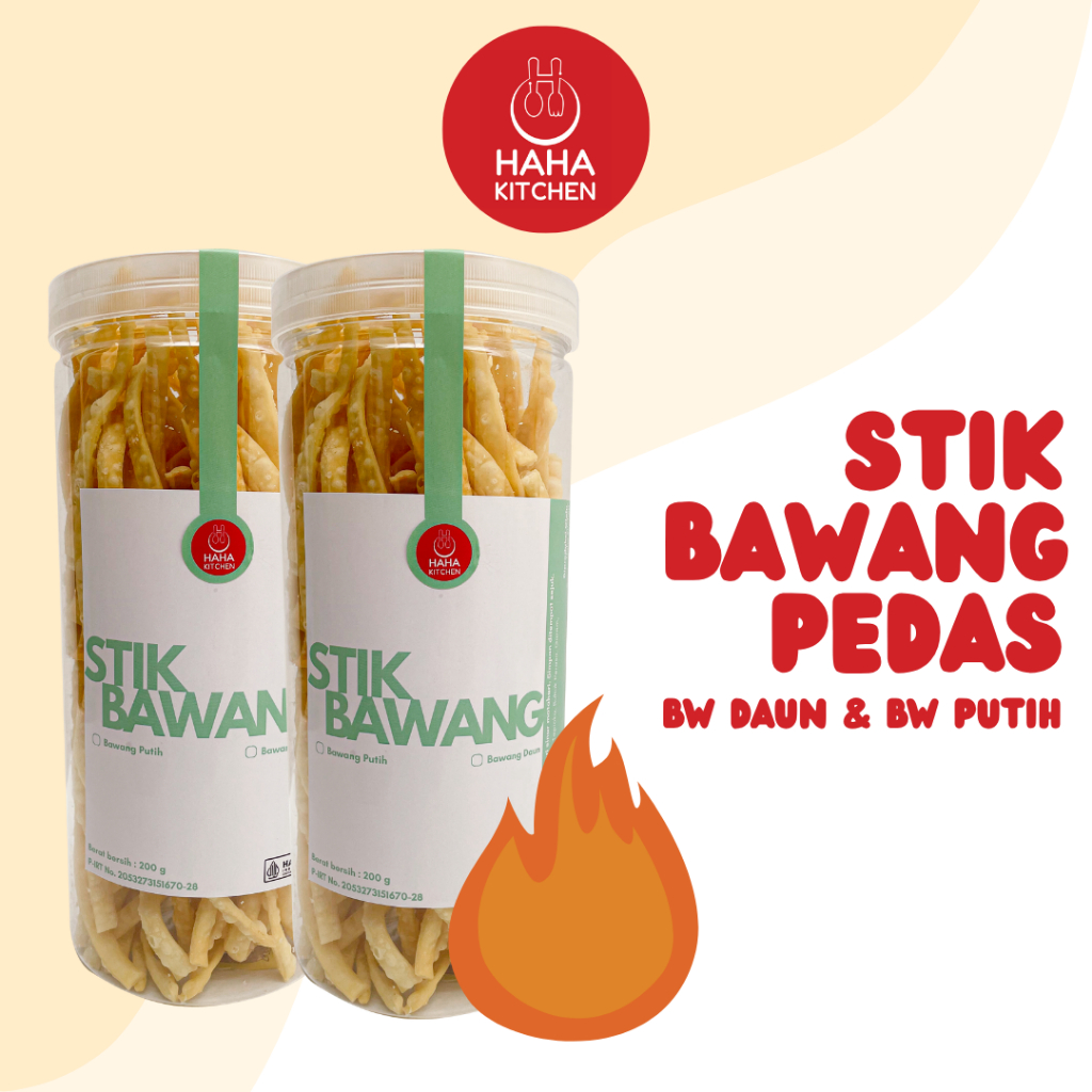 

[BUNDLE] Paket Stik Bawang 2 Rasa PEDAS Haha Kitchen Gurih Renyah Halal