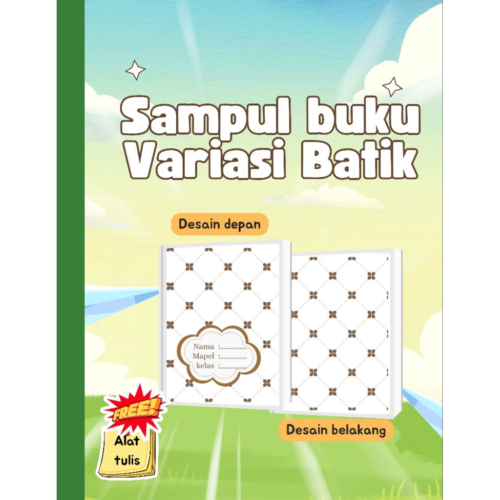 

Sampul Buku Batik/Free Alat Tulis/Hvs/Artpapert/Homade