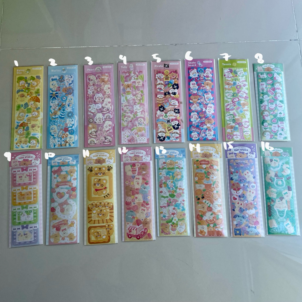 

Yany studio assorted deco sticker ORI