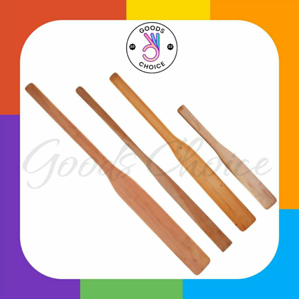 Kayu Nasi Mahoni Pjg 60,90,110 / Sudip Dodol Kayu / Dayung Kayu Mahoni panjang