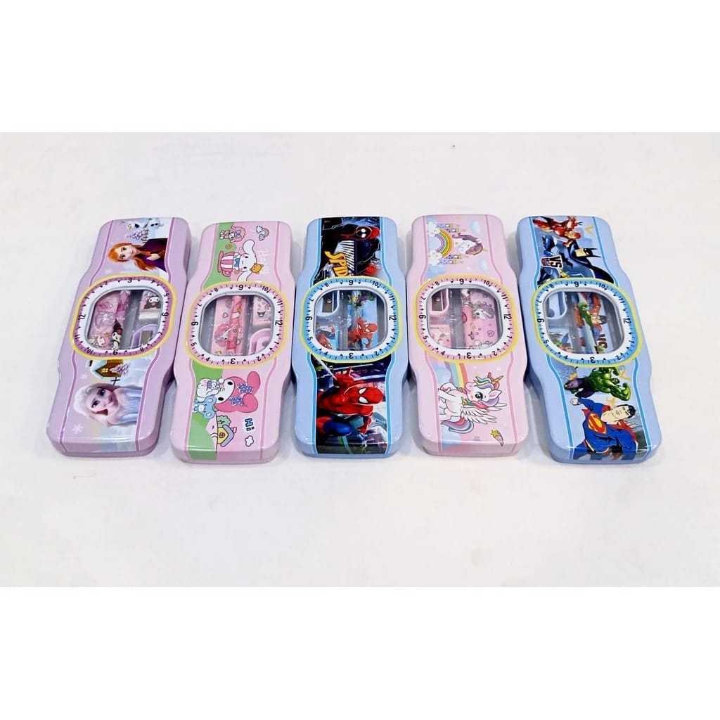 

Kotak Pensil/Tempat Pensil Kaleng Disney Bentuk JAM unik unik