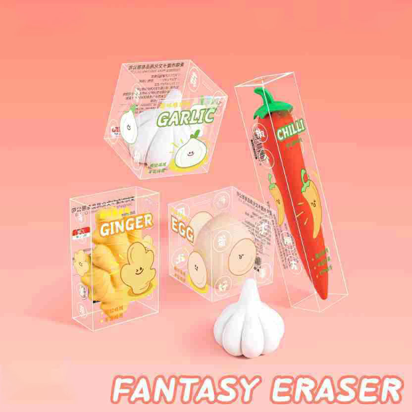 

batamall - PENGHAPUS UNIK PREMIUM BENTUK SAYUR BUMBU MASAKAN #ST172 PENGHAPUS PENSIL ANAK SEKOLAH FANTASY ERASER BAWANG ONION JAHE GINGER TELUR EGG CABE CHILI