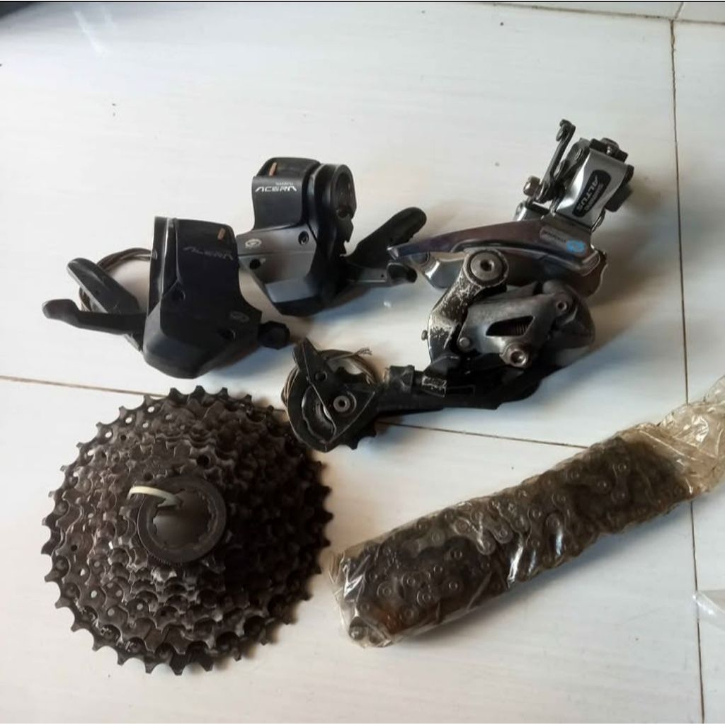 Minigrupset Shimano Acera mix altus 3x9 speed, grupset 9 speed