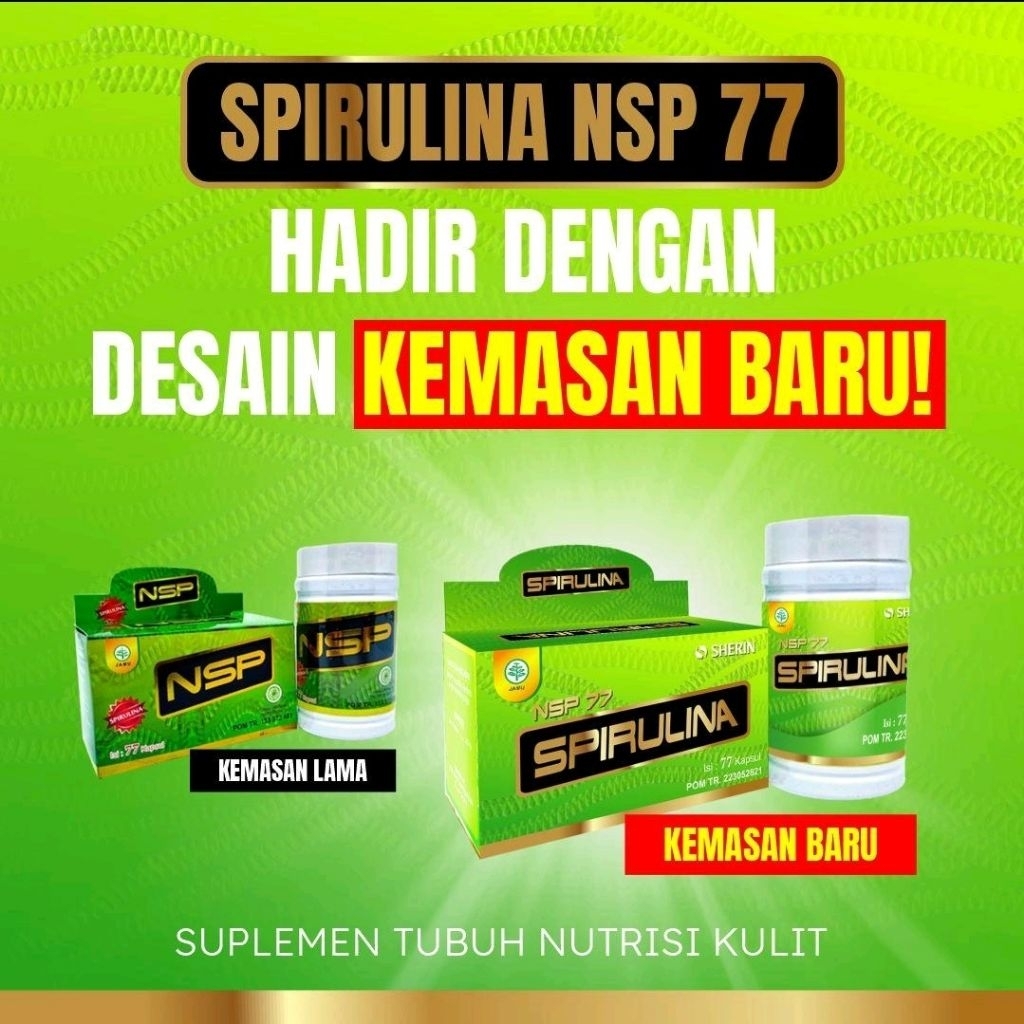NSP Nature Spirulina 77 Kapsul - Superfood Alami