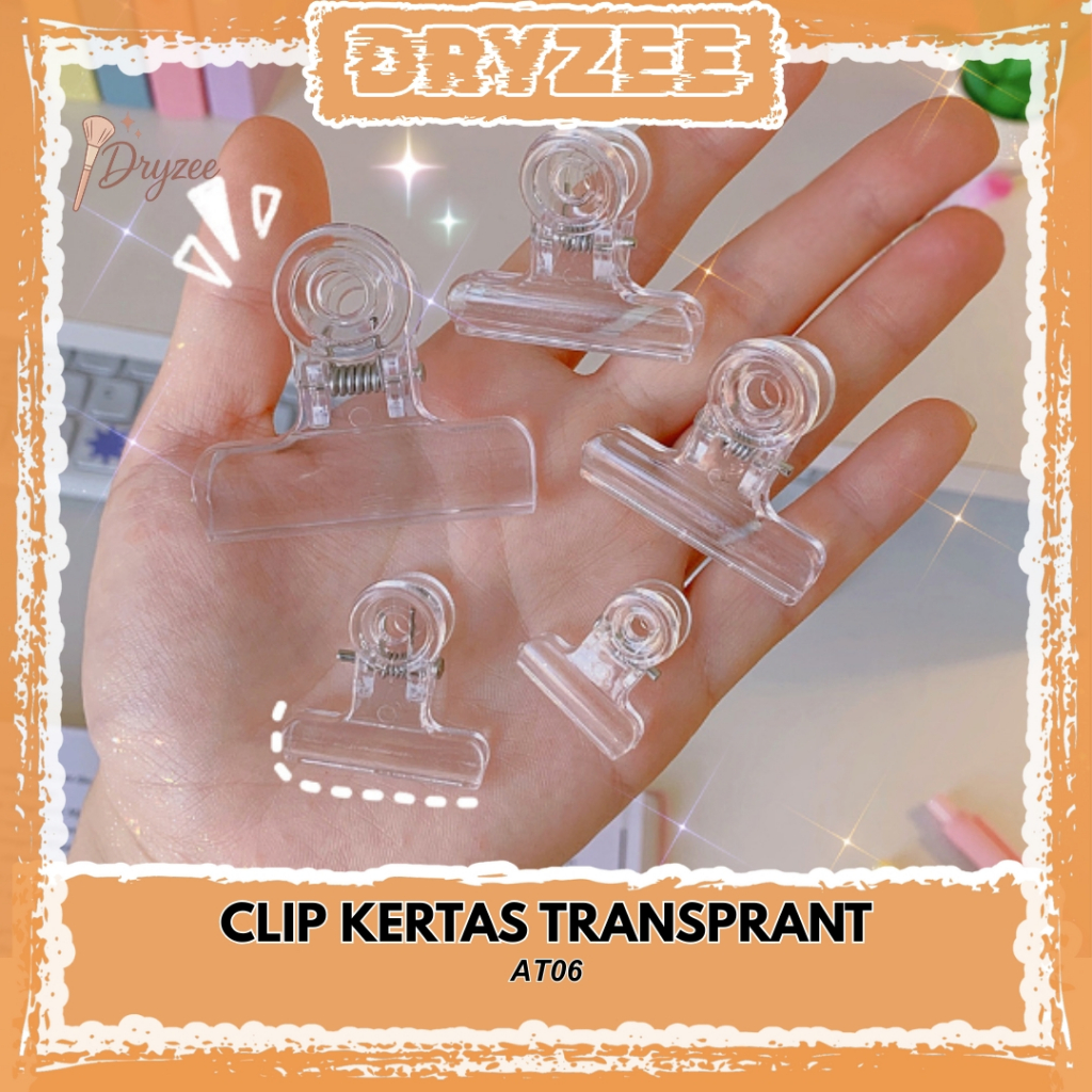 

Jepitan Kertas Transparant Paper Clip Plastik Bening Klip Penjepit Kertas Foto Stationery - AT06